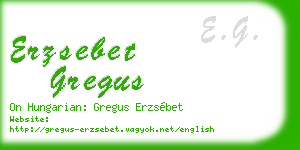 erzsebet gregus business card